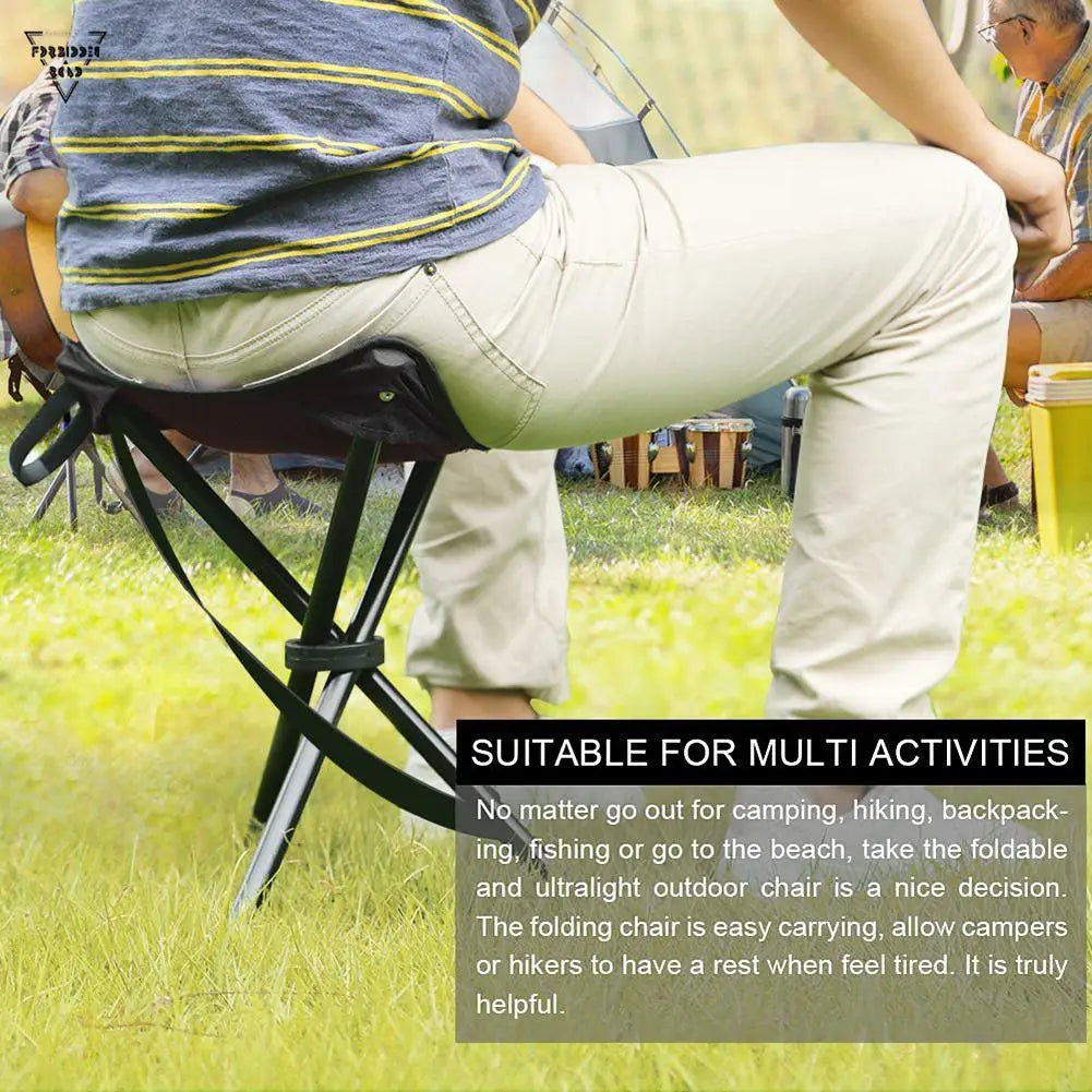 Portable Tripod Stool Folding Chair With Carrying Case For Outdoor Camping Walking Hunting Hiking Fishing Travel