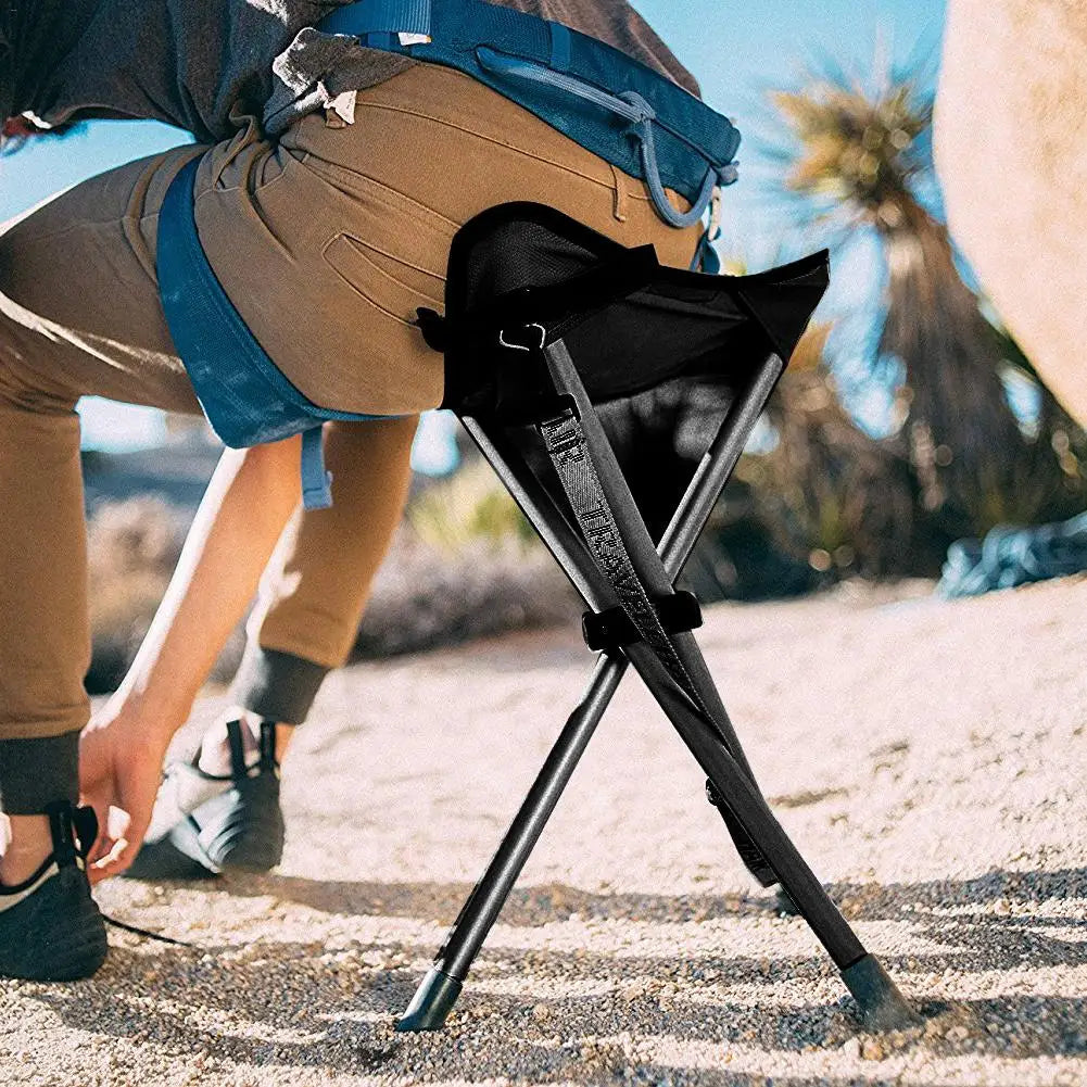 Portable Tripod Stool Folding Chair With Carrying Case For Outdoor Camping Walking Hunting Hiking Fishing Travel