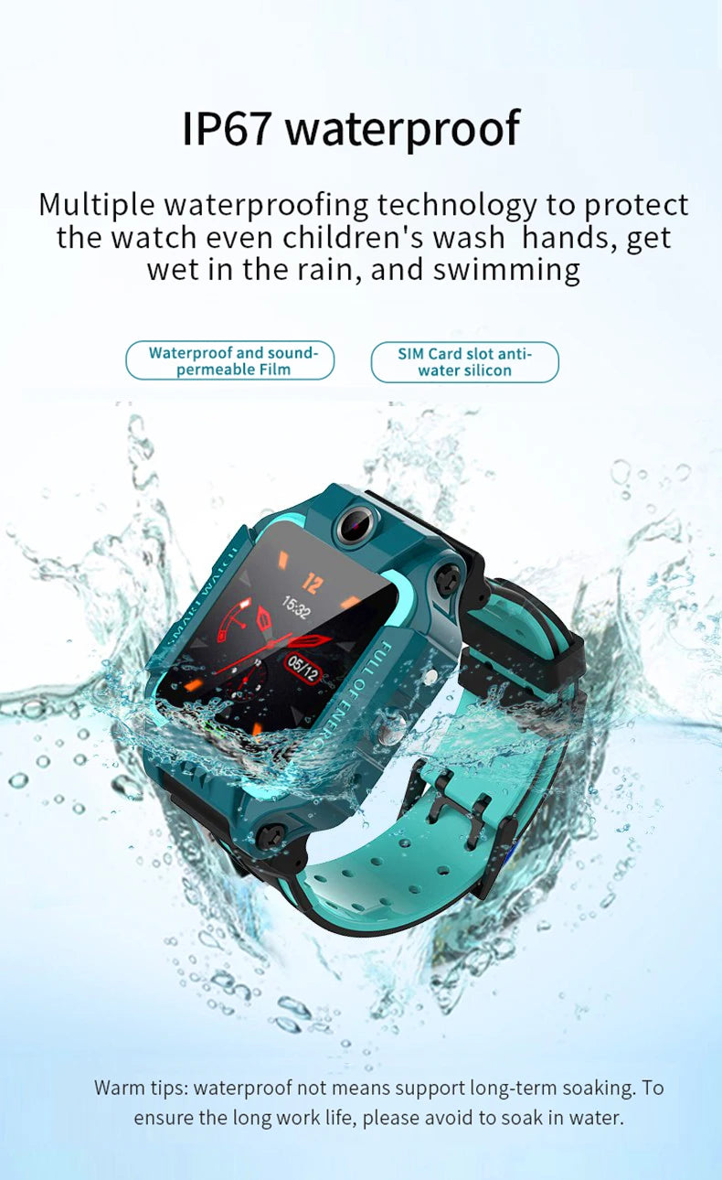 Kids Smart Watch Waterproof IP67 SOS Antil-lost Phone Call Baby 2G SIM Card Location Tracker Smartwatch For Children Gifts