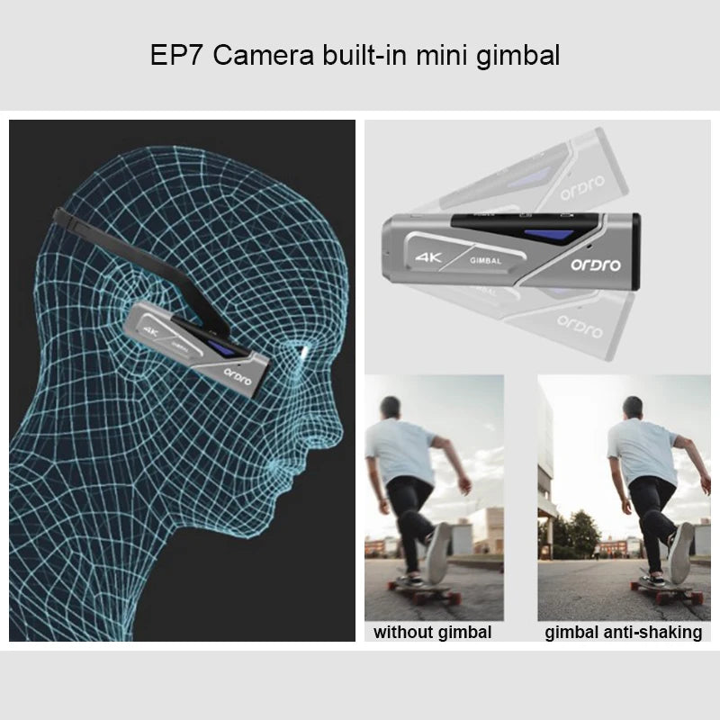 Vlog Video Camera Head Wearable Ordro EP7 FPV 4K 60fps Blogger YouTube Digital Camcorder Filmadora Full HD Gimbal Antishake