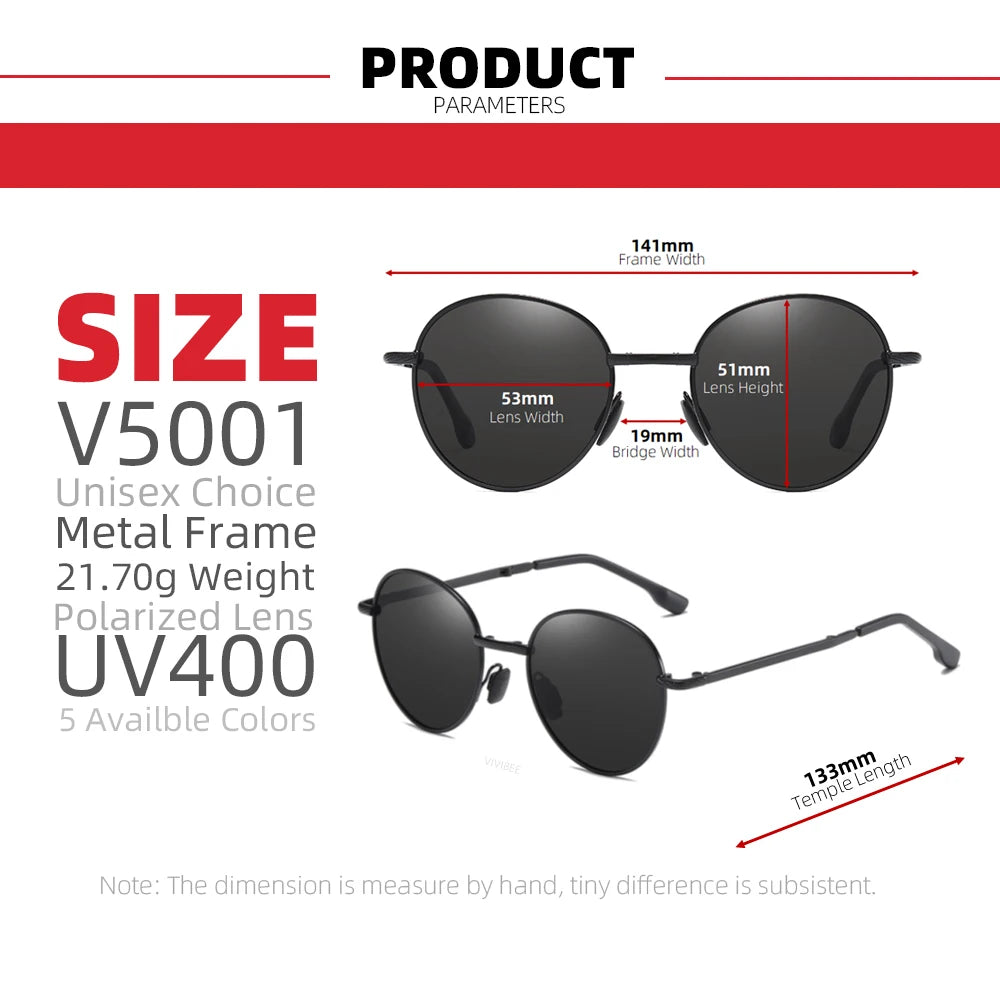 VIVIBEE 2023 Trending Square Black Folding Polarized Sunglasses Women Light Mirror Blue Fold Shades Titanium Alloy Sun Glasses